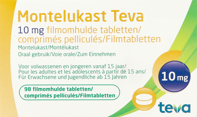 Montelukast Teva 10mg Comp Pell 98 X 10mg 3