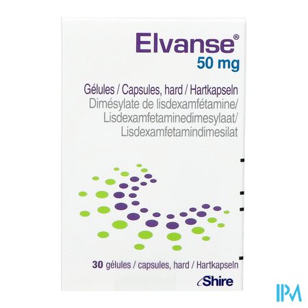 Elvanse 50mg Caps Hard 30 1