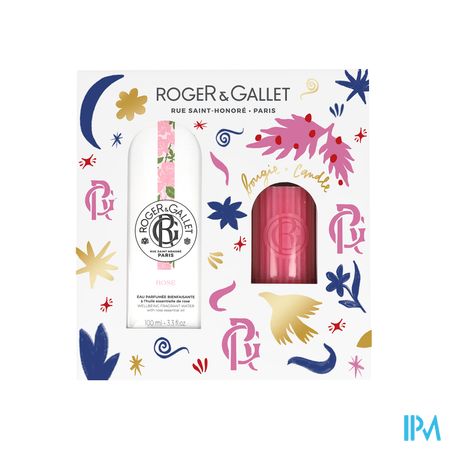 Roger&gallet Kerstset Rose 100ml + Kaars