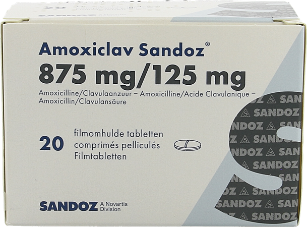 Amoxiclav Sandoz 875mg/125mg Comp 20 4