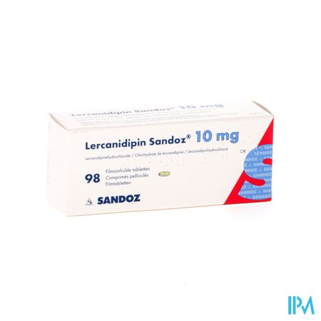 Lercanidipin Sandoz 10mg Comp 98 X 10mg