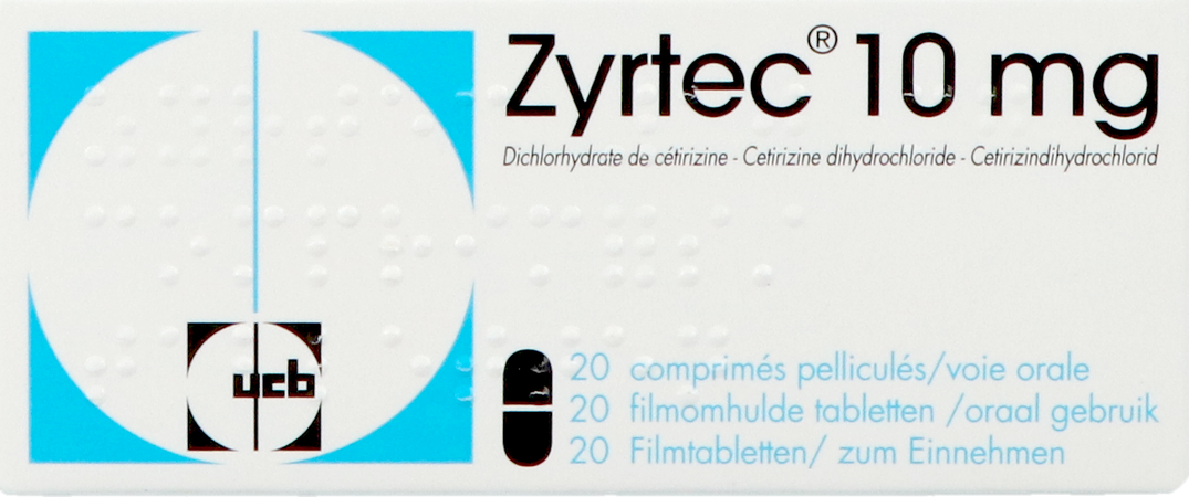 Zyrtec 10mg Comp Pell 20 X 10mg 1