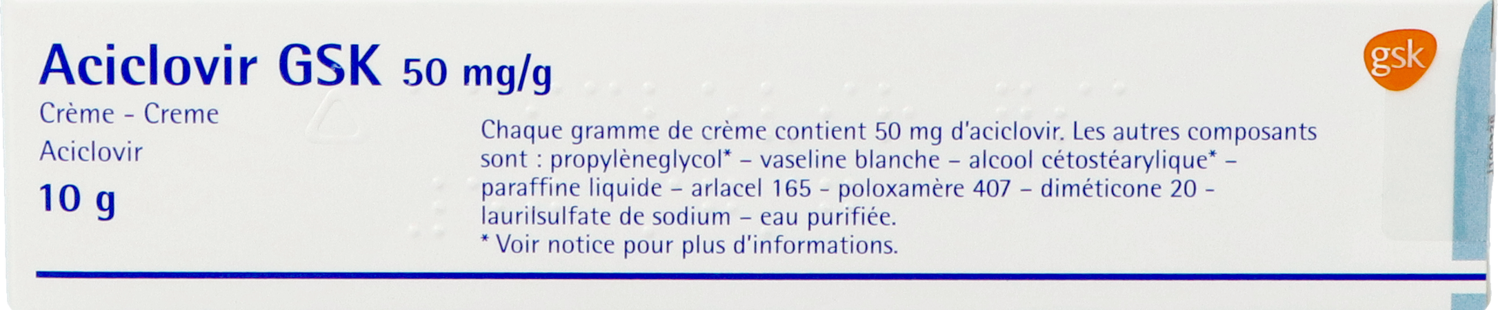 Aciclovir Gsk Creme 10g 2