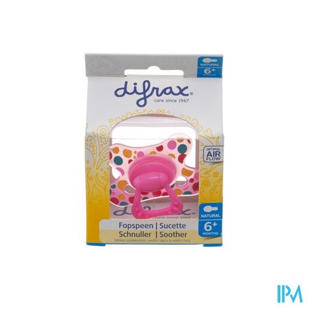 Difrax Sucette Natural 6m+ Girl 6