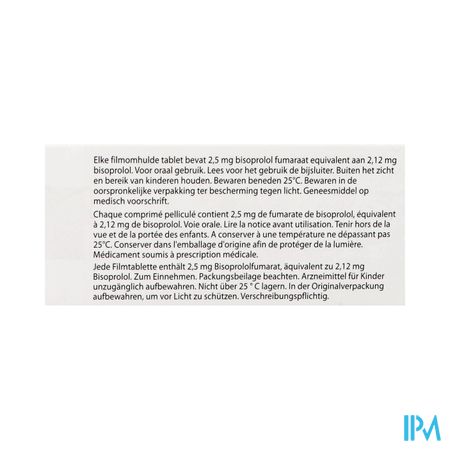 Bisoprolol Ab 2,5mg Comp Pell 30 1