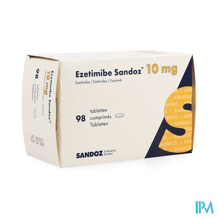 Ezetimibe Sandoz 10mg Comp 98 X 10mg 1