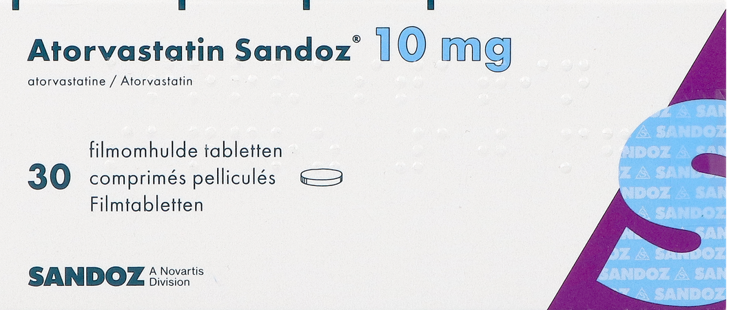 Atorvastatin 10mg Sandoz Filmomh Tabl 30 3