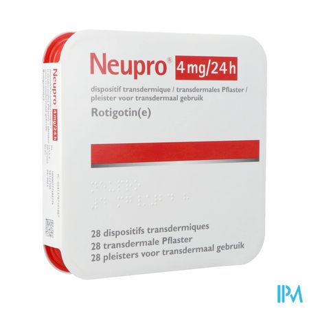 Neupro 4mg/24u transderm. pleister (28) 1
