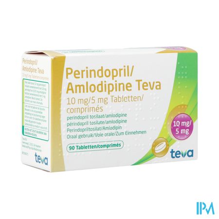 Perindopril Amlodipine Teva 10mg/ 5mg Comp 90 1