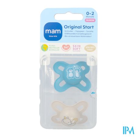 Mam Original Start Sucette Silic. Pure 0-2m Bleu 2 2