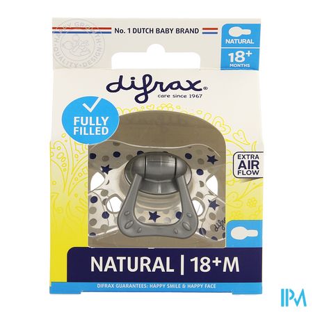 Difrax Sucette Natural 18m+ Boy 10