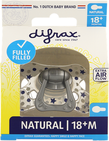Difrax Fopspeen Natural 18m+ Boy 10