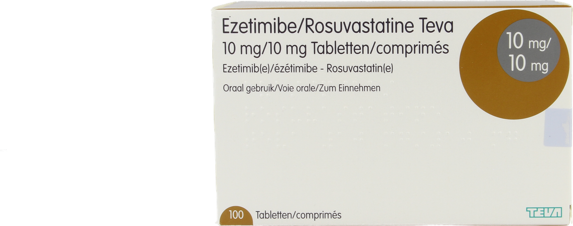 Ezetimibe Rosuvastatine Teva 10mg/10mg Comp 100 3