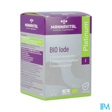 Mannavital Iode Platinum Bio V-caps 90