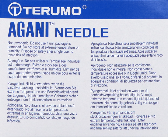 Terumo Aiguille Agani 25g 5/8 Rb Orange 100 1