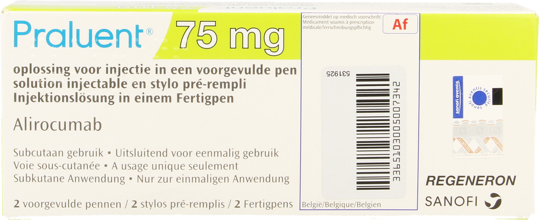 Praluent 75mg Opl Inj Voorgev.pen 2 X 75mg 1