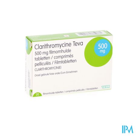 Clarithromycine Teva Tabl 20 X 500mg