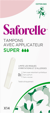 Saforelle Coton Protect Tampons Inbrengh. Super 14 2