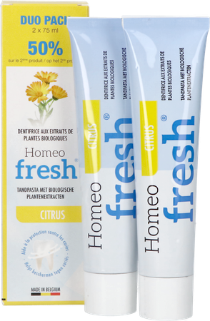 Homeofresh Citrus Tandpasta Duo Pack 2x75ml 10