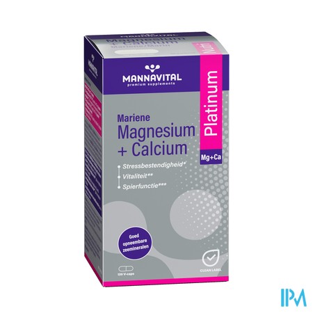 Mannavital Magnesium + Calcium Marin V-caps 120