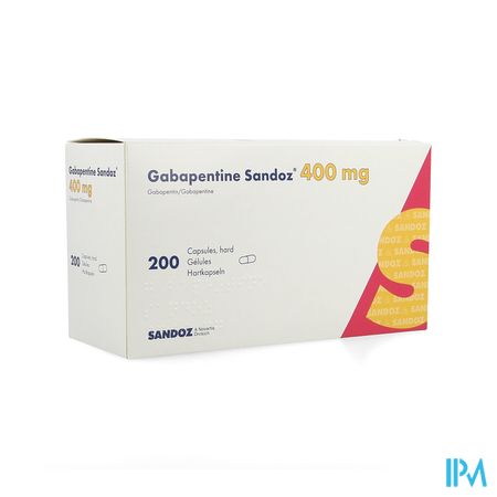 Gabapentine 400mg Sandoz Caps 200 X 400mg