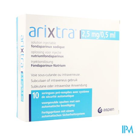 Arixtra 2,5mg/0,5ml Sol Inj Seringue Preremplie 10