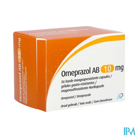 Omeprazol Ab 10mg Maagsapresist. Caps 56