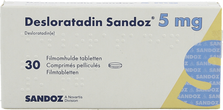 Desloratadine Sandoz 5mg Filmomh Tabl 30 X 5mg 2