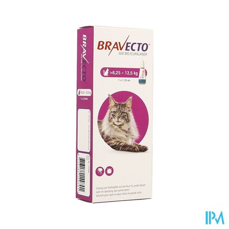 Bravecto 500mg Spot On Opl Kat >6,25-12,5kg Pip. 1