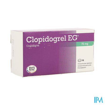 Clopidogrel EG 75 Mg Comp Pell 98 X 75 Mg