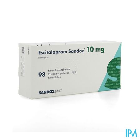 Escitalopram Sandoz 10mg Filmomh Tabl 98 X 10mg