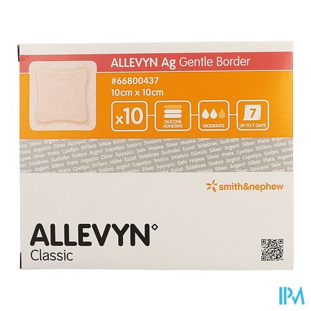 Allevyn Ag Pans Adhesive Silic. 10x10cm 10