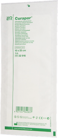 Curapor Verb Chirurg. Steriel 25cmx10cm 50 32916 2