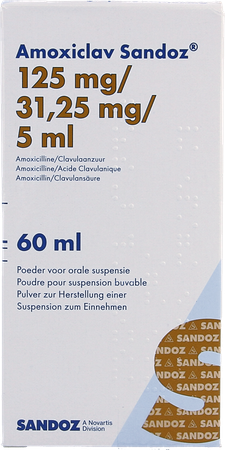 Amoxiclav Sandoz 125mg/5ml Pd Susp 60ml 2