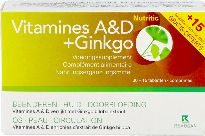 Nutritic Vitamines A&d+gin. Tabl30+15 7733 Revogan 2