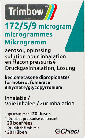 Trimbow 172/5/9mcg Aerosol Opl Inhal. Fl 1 (120d) 2