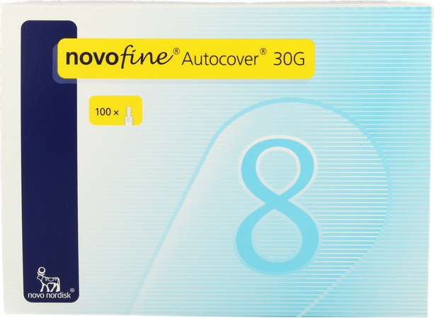 Novofine Autocover Ster Naald 8mm/30g 100 St 1