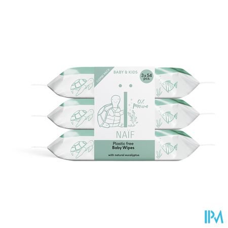 Naif Baby&kids Plastic Free Wipes 3x54