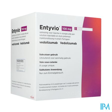 Entyvio 108mg Sol Inj Voorgevulde Pen 6