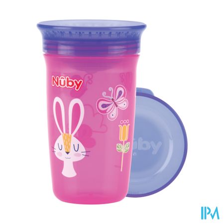 Nuby Gobelet Magique 360° 300ml 6m+ Rose Print