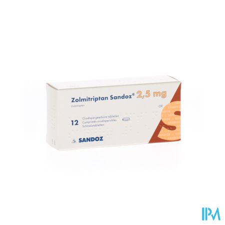 Zolmitriptan Sandoz 2,5mg Comp Orodisp 12