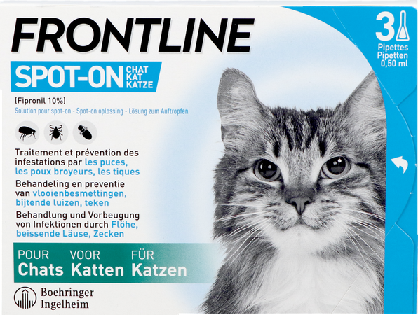 Frontline Spot On Kat Pipet 3x0,50ml 2