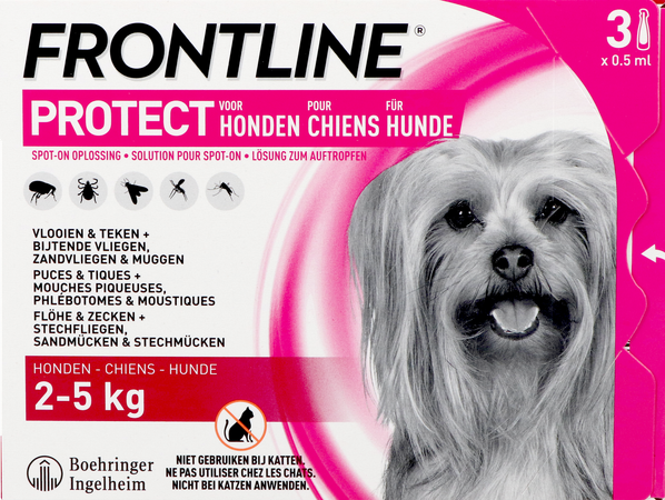 Frontline Protect Spot On Opl Hond 2-5kg Pipet 3 1