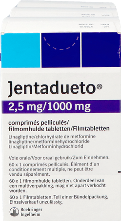 Jentadueto 2,5mg/1000mg Film Tabl 180 (2x90) 2