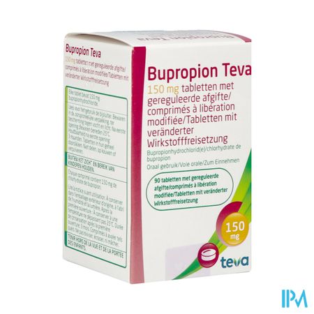 Bupropion Teva 150mg Liber.modifiee Comp 90