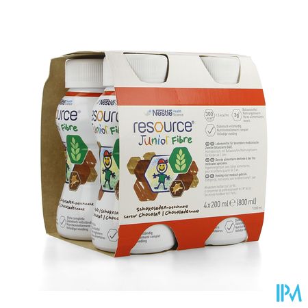 Resource Junior Fibre Chocolade 4x200ml