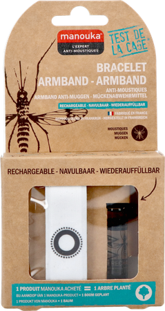 Manouka Armband A/muggen Uni Wit 1