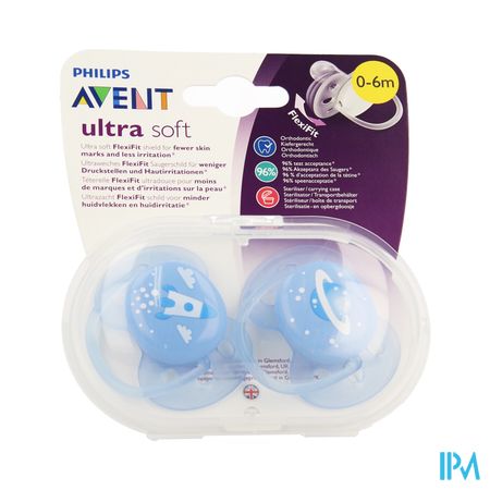 Philips Avent Sucette Soft Deco +0m Mix 2 SCF221/22