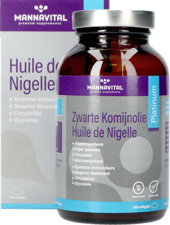 Mannavital Huile Nigelle Softgels 120 10