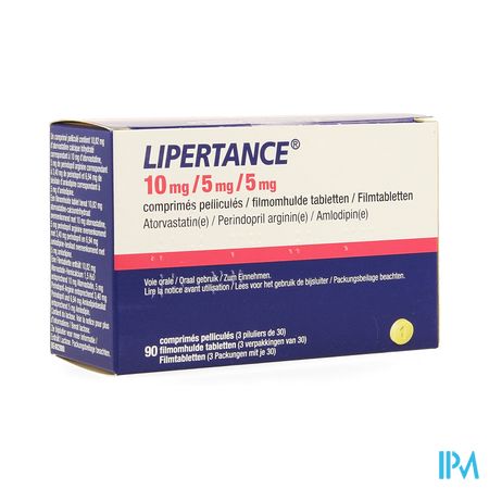 Lipertance 10mg/ 5mg/ 5mg Comp Pell 90